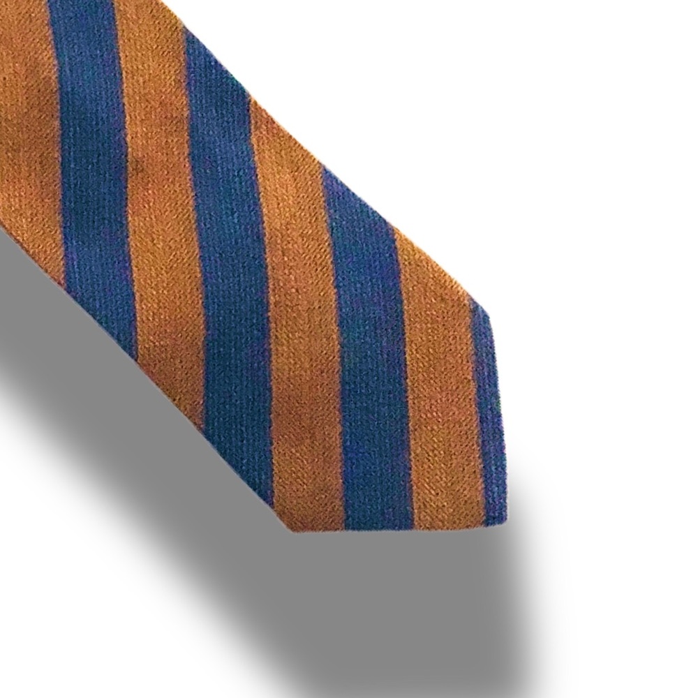 Vintage Zadi Italian Silk Brown & Blue Necktie